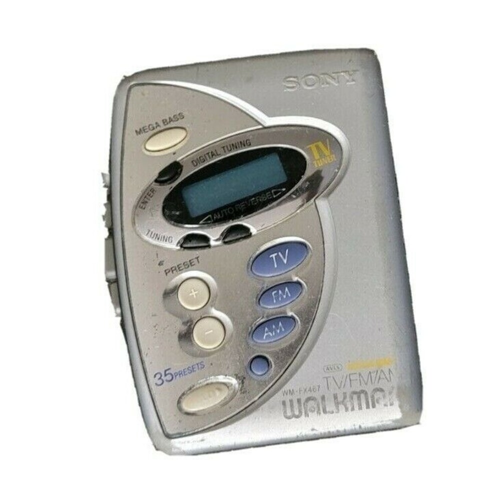 Sony Walkman WM-FX467 Cassette Player AM/FM/TV Radio Partially Works